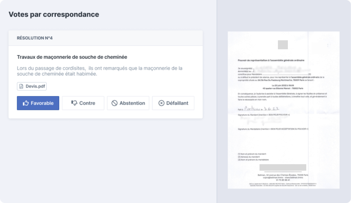 Votes par correspondance (1)